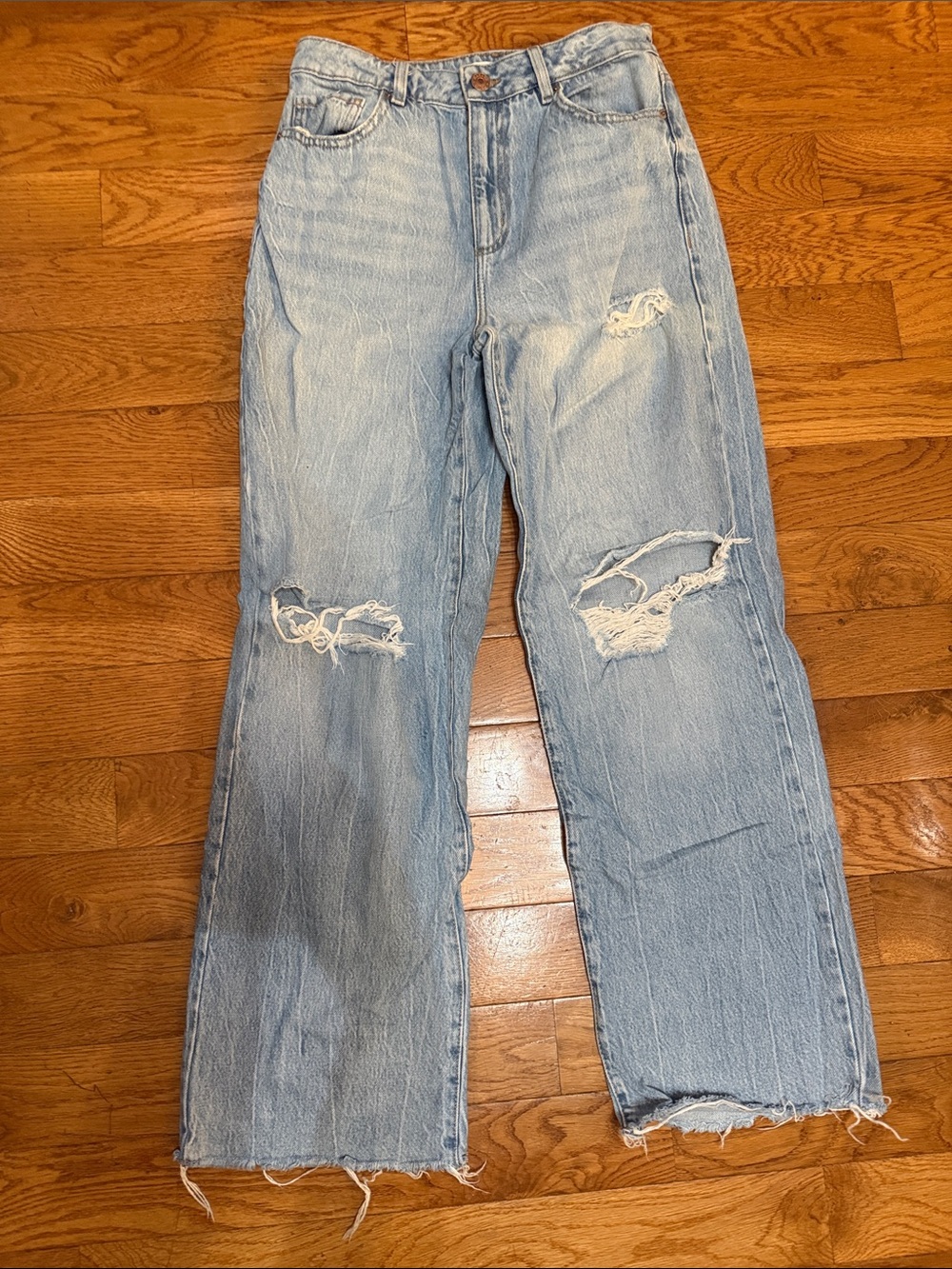 GarGe Light Blue Distressed Wide Leg Women’s Jeans size 7